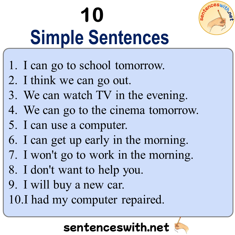 Example Of A Simple Sentence