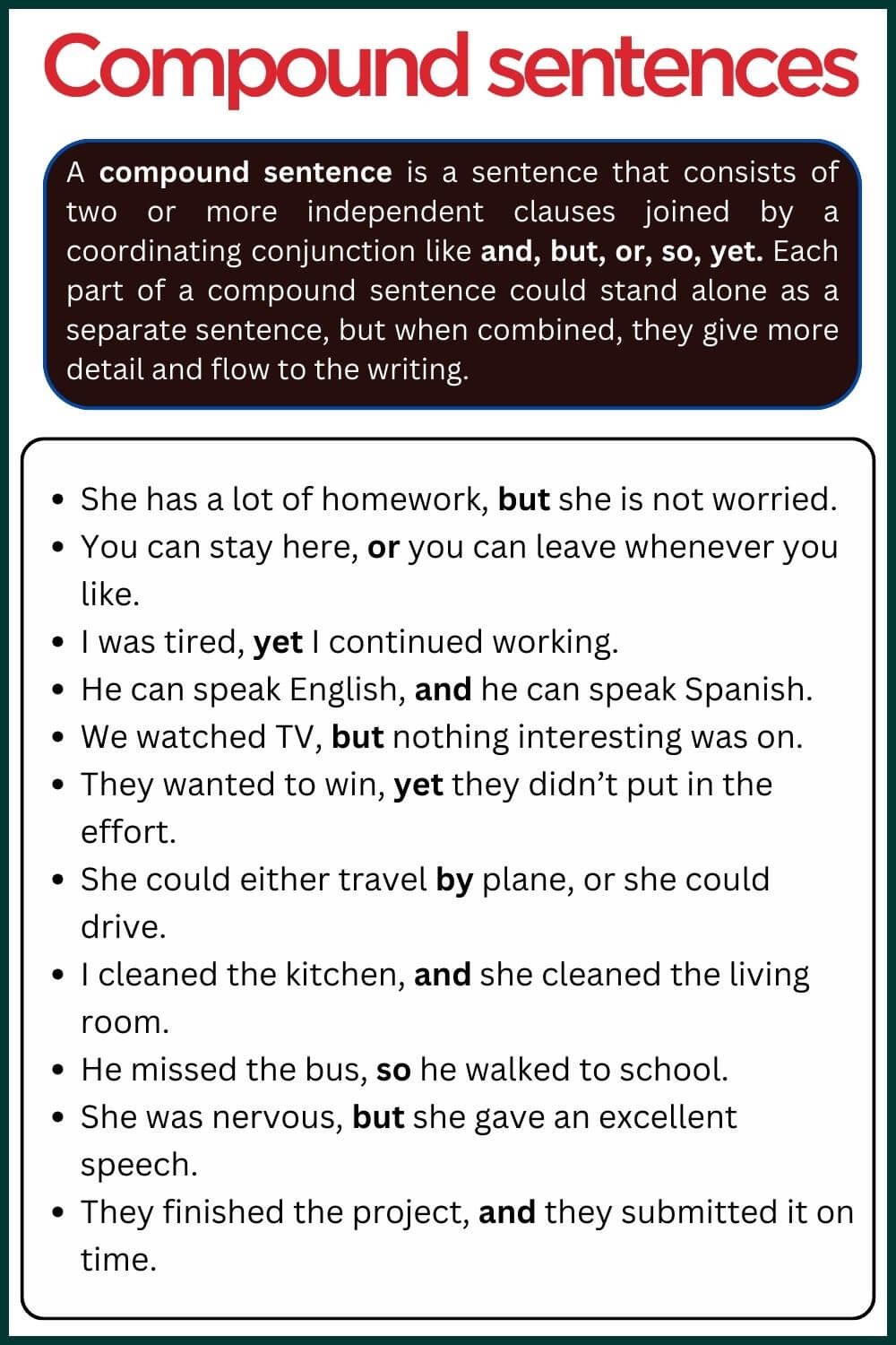 Example Of A Compound Sentence