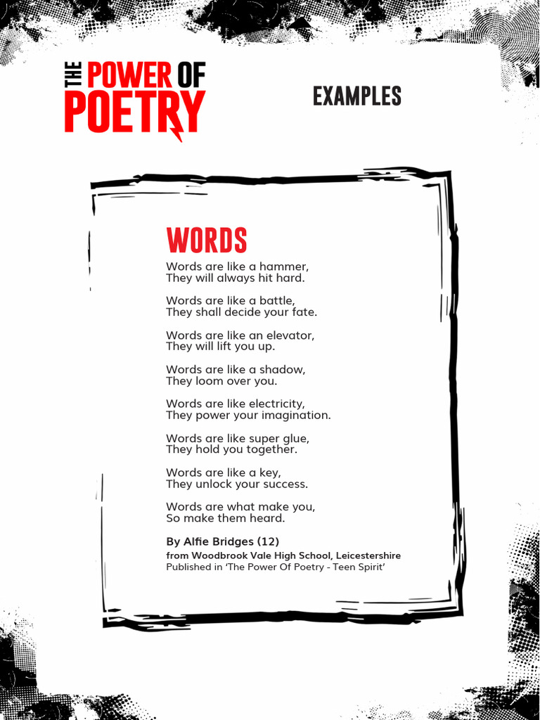 Example Of Poem And Poetry