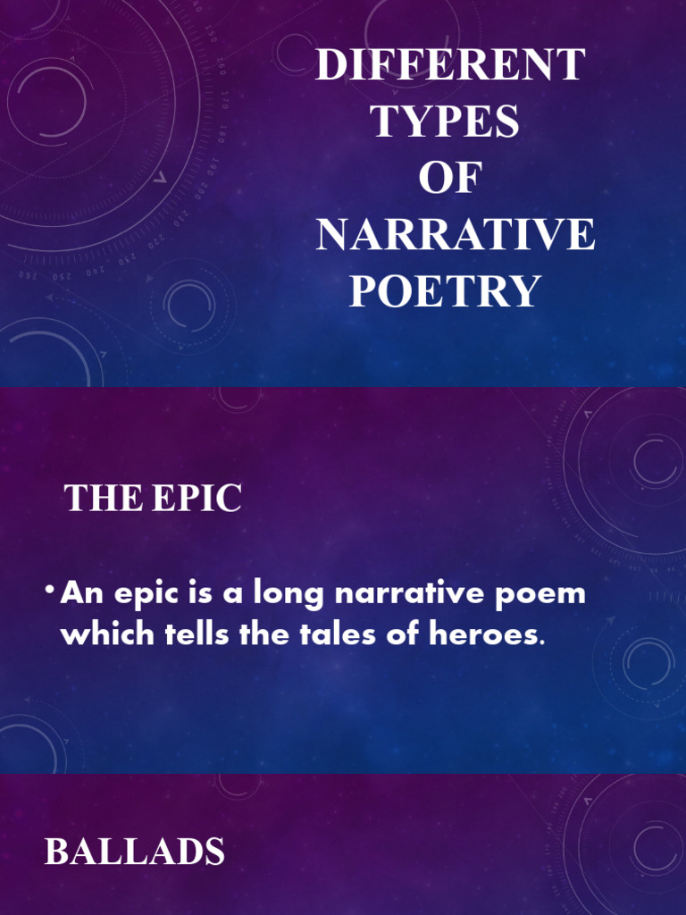 Example Of Narrative In Poetry