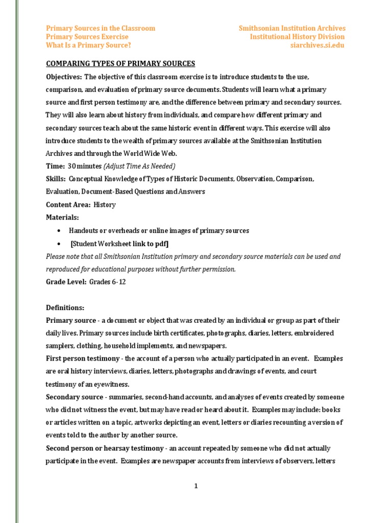 Which Item Is An Example Of A Primary Source