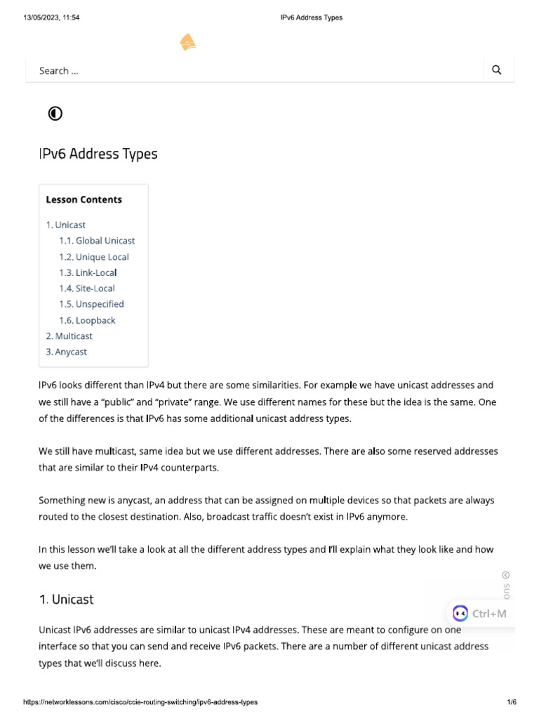Example Of An Ipv6 Address