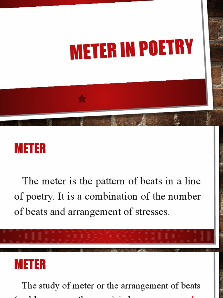 Example Of Meter In Poetry