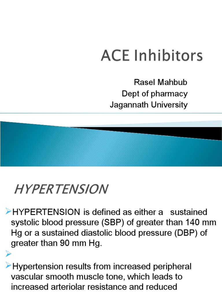 Example Of An Ace Inhibitor