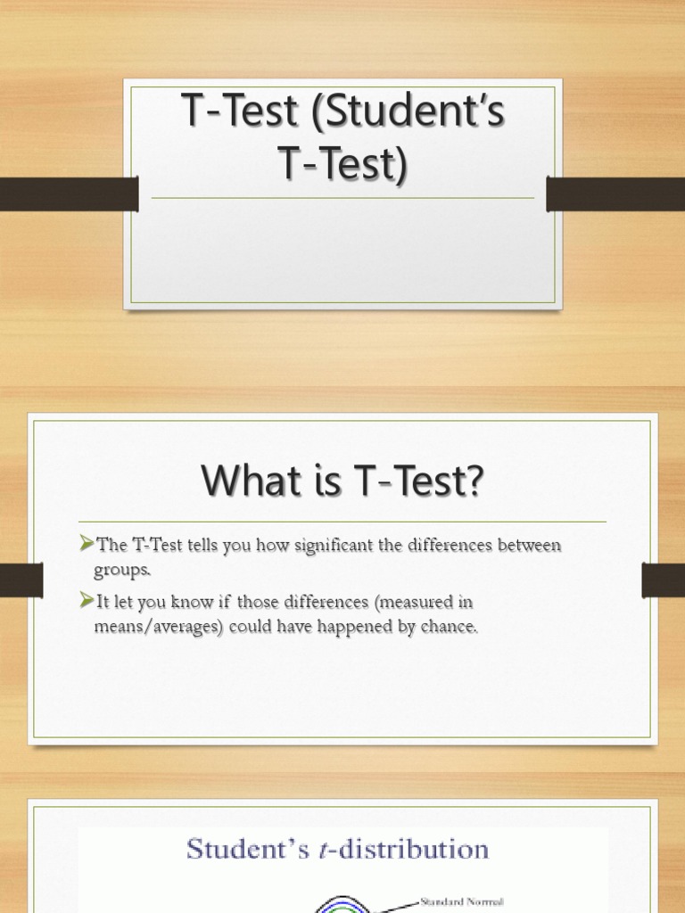 Example Of Student T Test