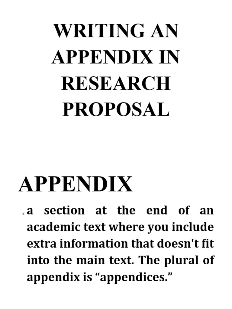 An Example Of An Appendix