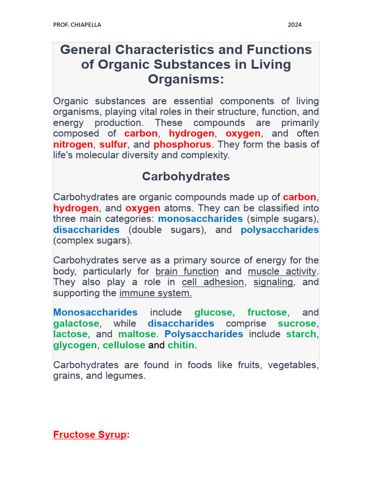 Example Of An Organic Substance
