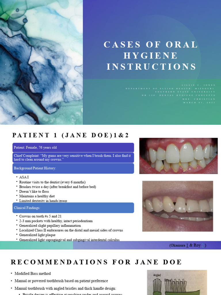 Example Of Dental Hygiene Case Study