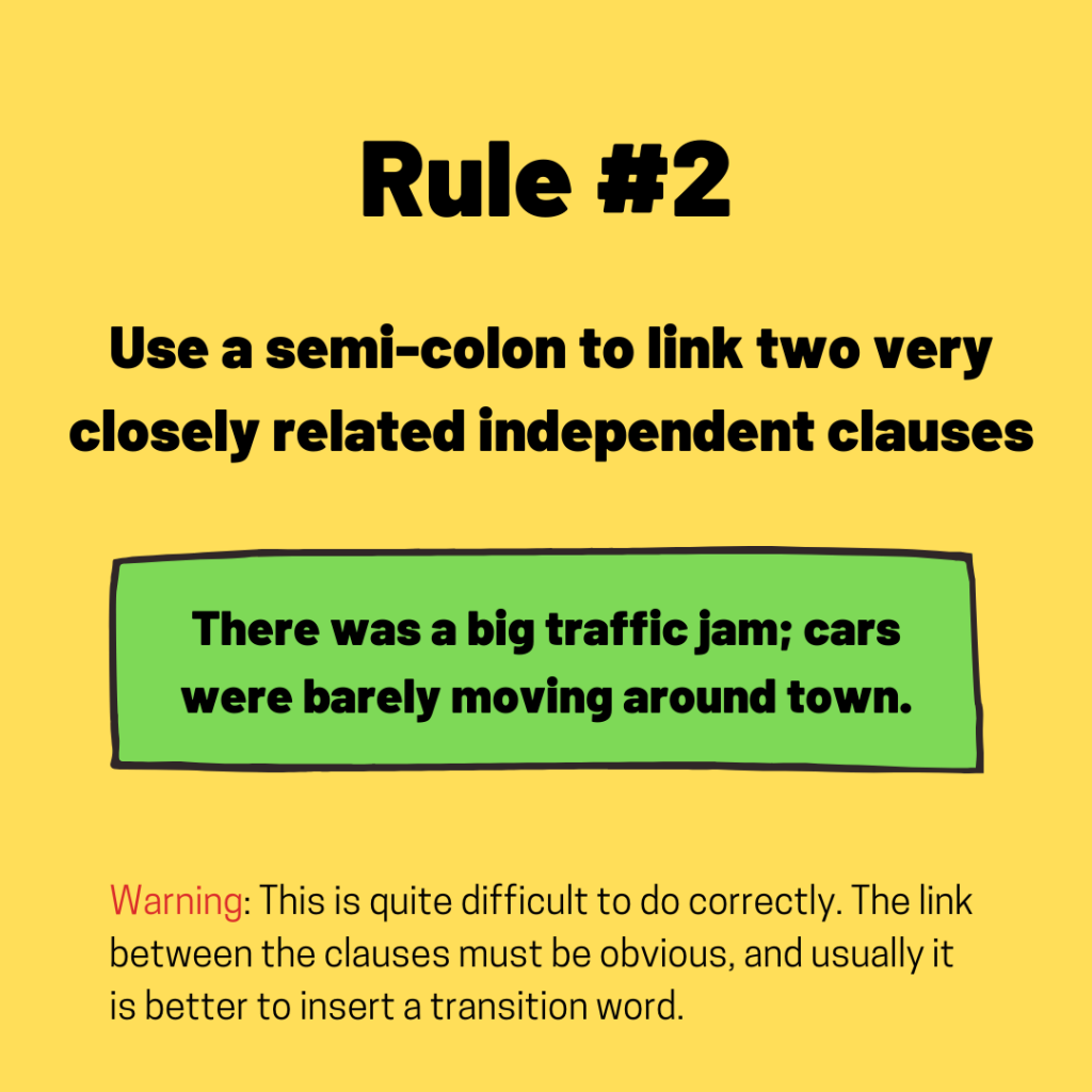 Example Of Using Semi Colon