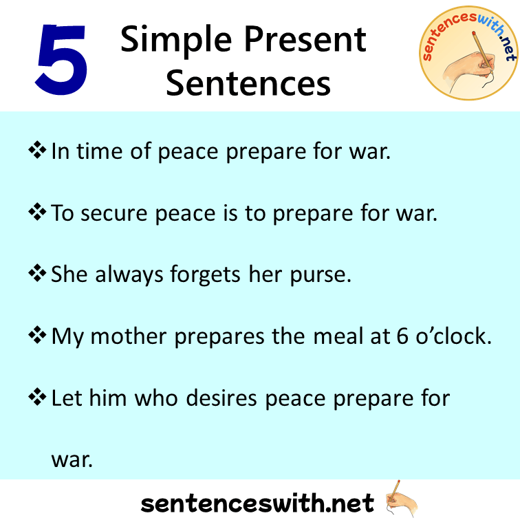 Example Of Simple Present Tense Sentences