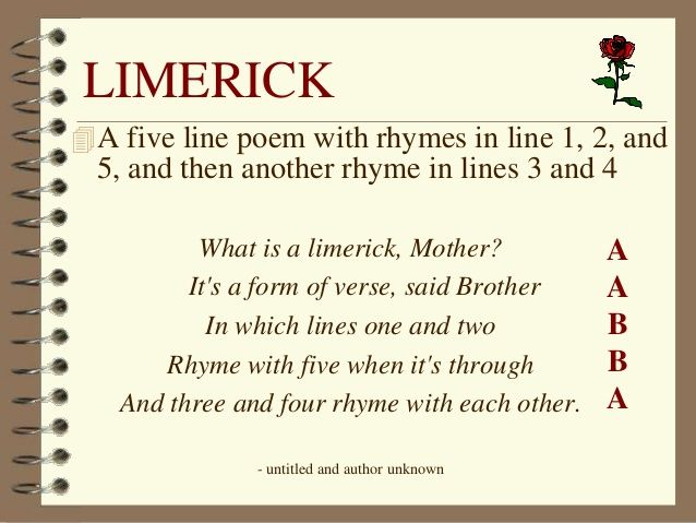 Example Of A Limerick Poetry