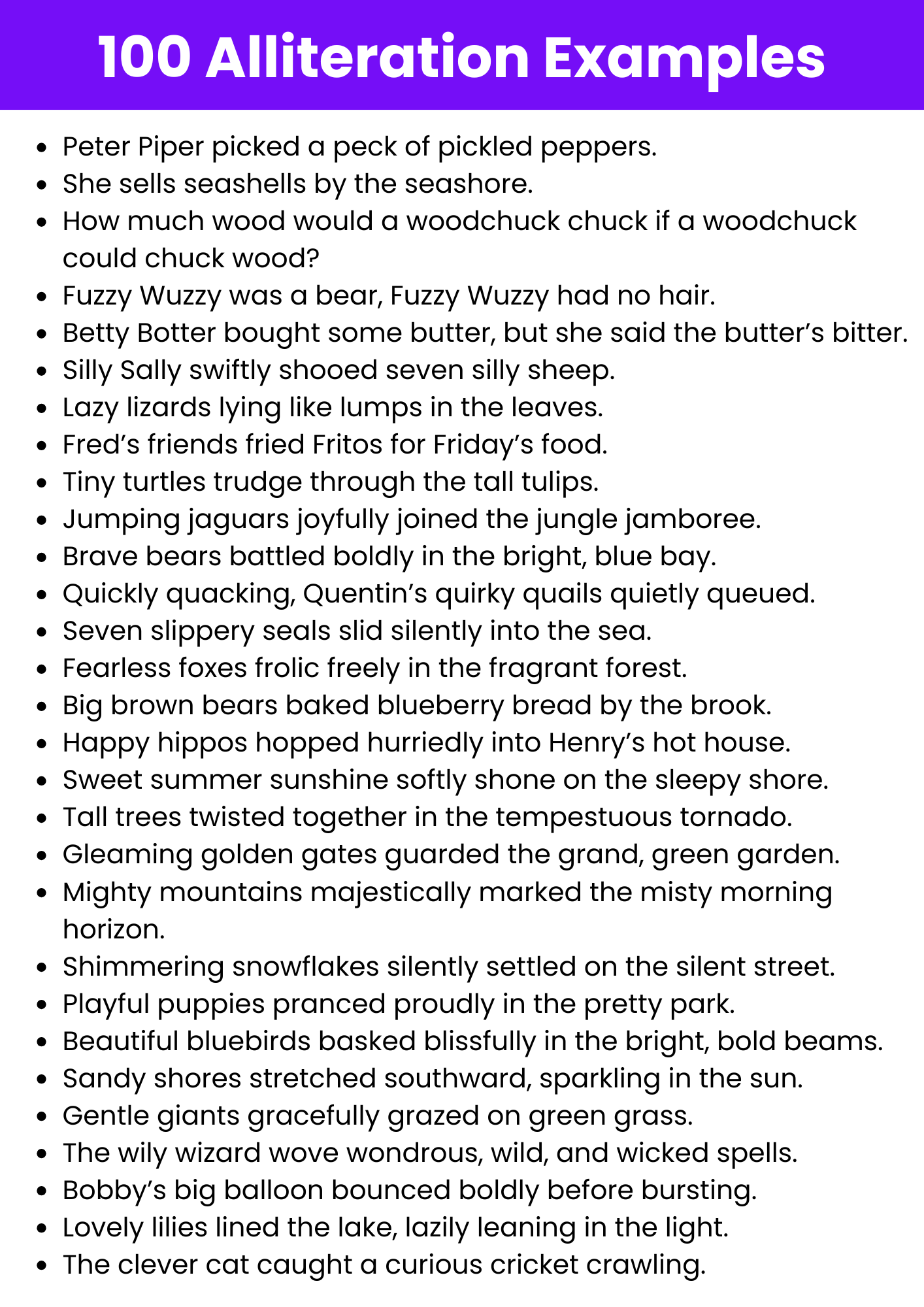 What Is An Example Of An Alliteration