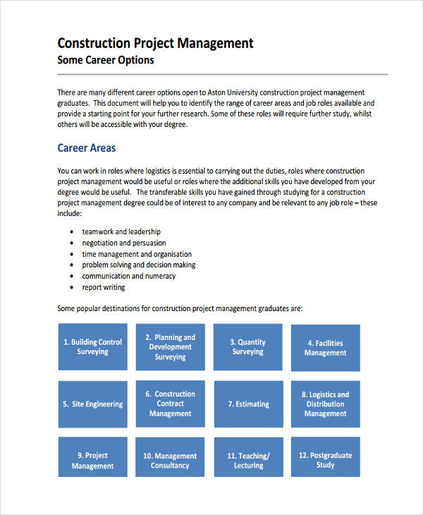 Example Of Project In Project Management