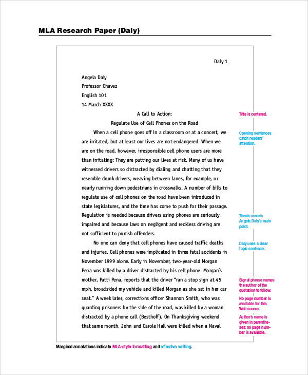 Example Of A Research Paper