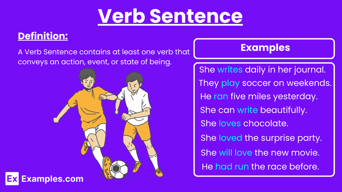 Example Of Sentence Using Verb