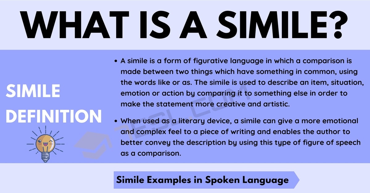 Definition And Example Of A Simile