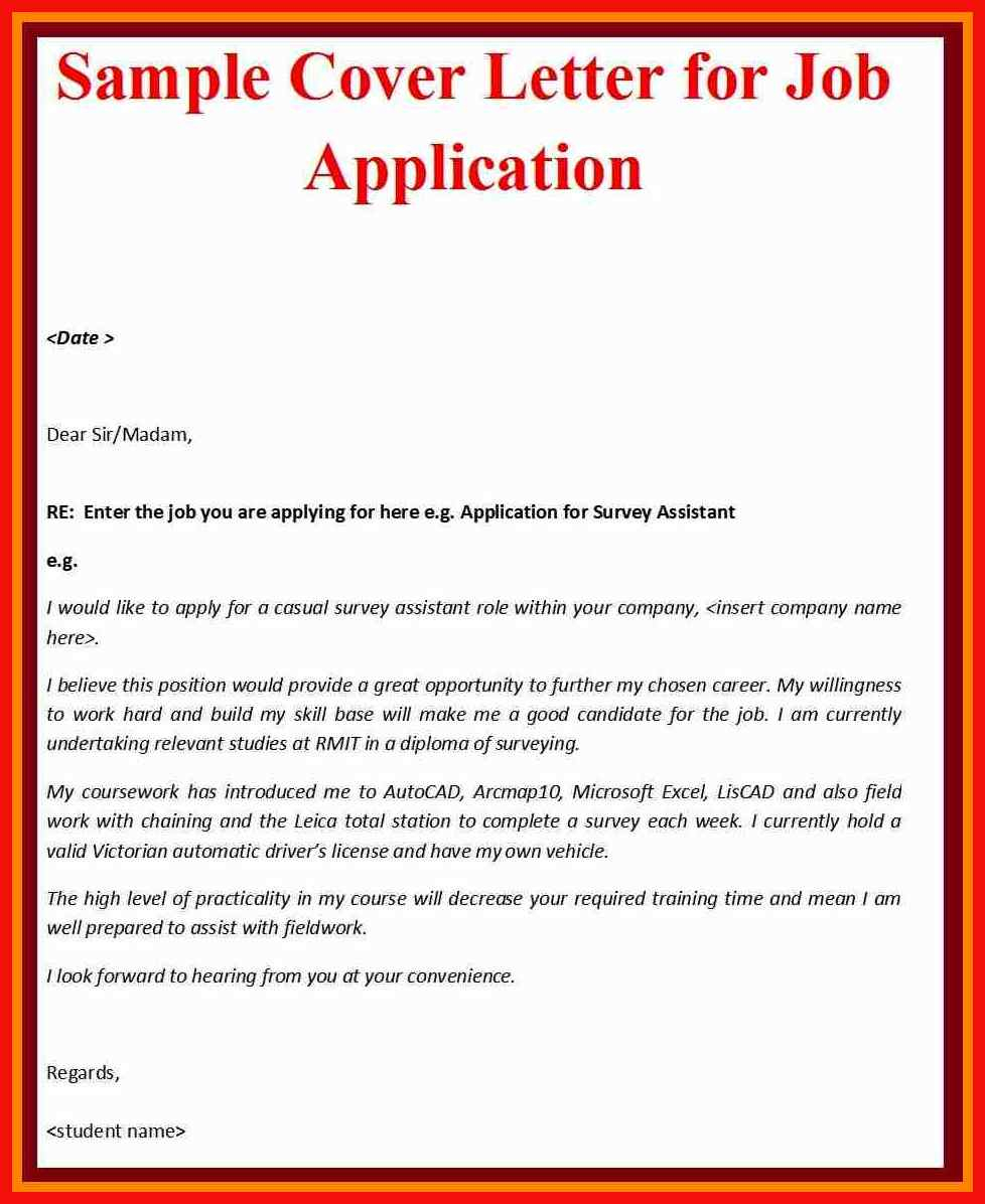 Example Of Cover Letters For Jobs