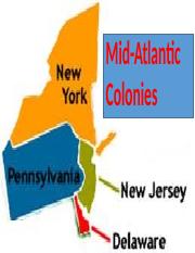 Example Of A Mid-Atlantic/Middle Colony