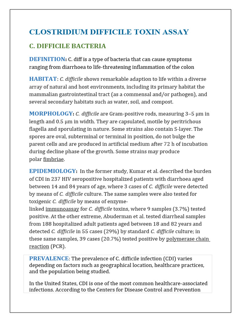 What Does C. Diff Antigen Positive and Toxin Negative Mean?