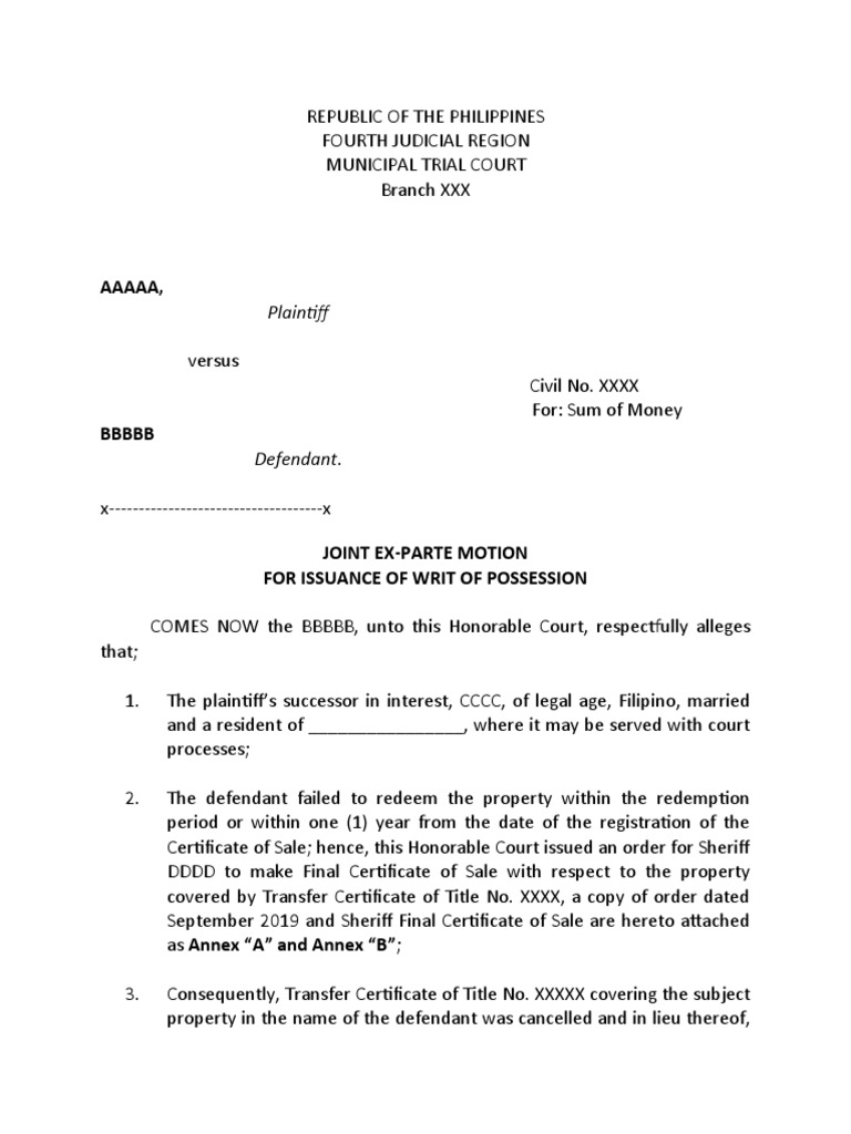 What Does Motion of Writ Mean in a Car Accident Case?