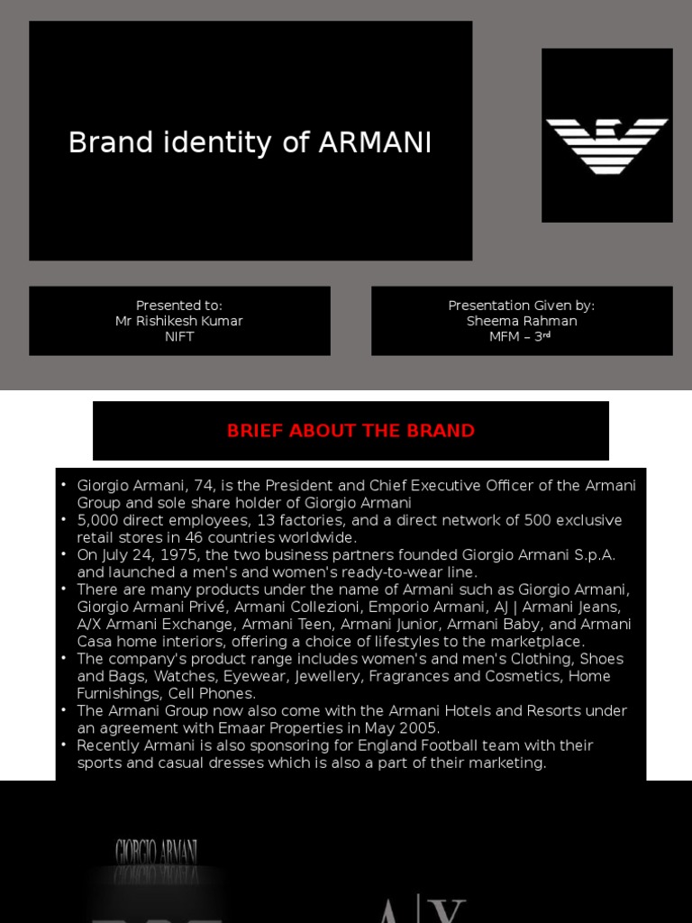 What Does Armani Mean? Brand Name Origins Explained