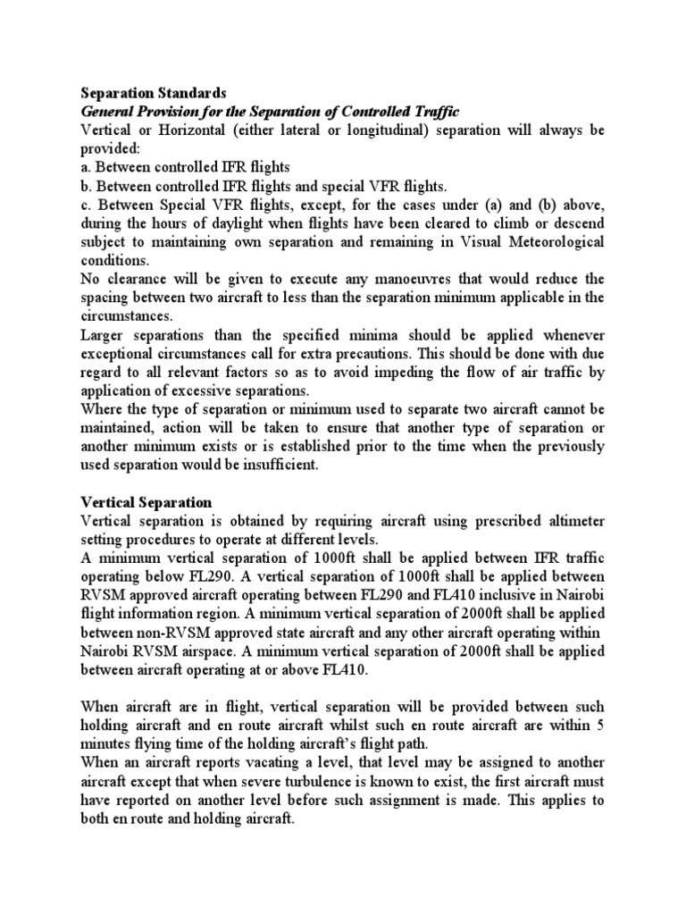 What Does Visual Separation Mean in Aviation?