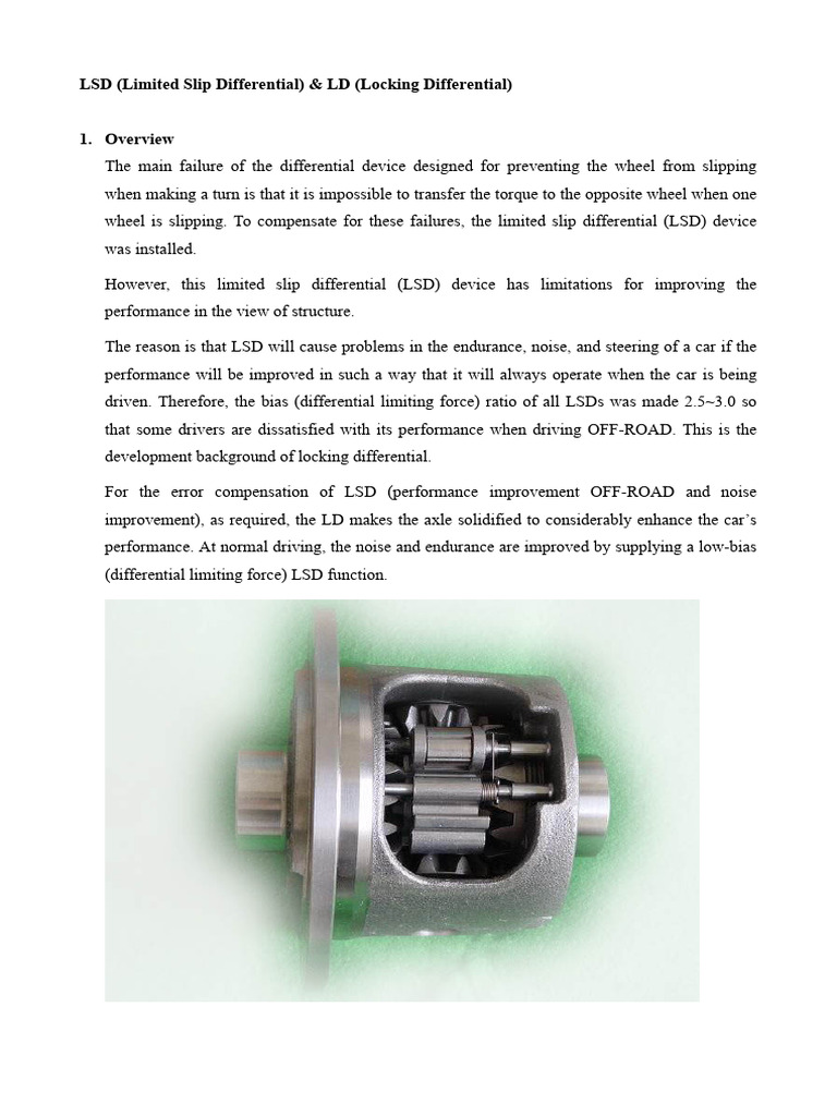 What Does Auto LSD Mean? Vehicle Drivetrain Explained