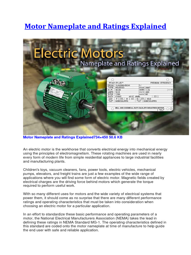 What Does 2P Mean on a Motor? Electrical Ratings Explained