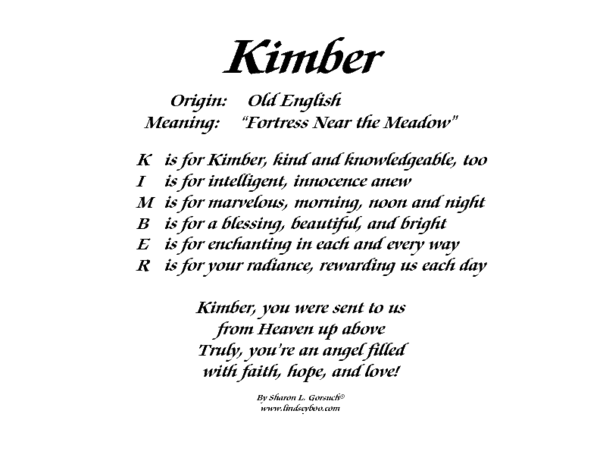 What Does the Name Kimber Mean? Origin and Meaning Explained